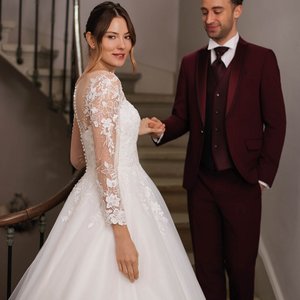 Prinzessinnen Brautkleid beim Brautpaar Shooting