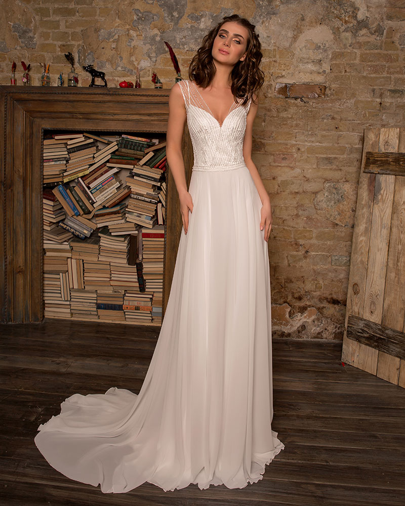 Verspieltes Vintage Brautkleid Brautmoden Outlet Köln reduziert Sale Brautmode 